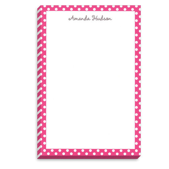 Pink Polka Dot Notepad